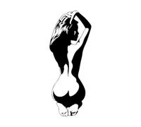 Sexy Female Women Naked Glass Wall Sticker Bathroom Man Cave Couple Wedding Wall Decal Bedroom Vinyl-S-23x56cm
