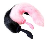 Sexy Fox Anal Plug Tail Silicone Anal Toys for Women Men Butt Plug Dildos Small Tail Anal Plug Cosplay Sex Toys Women Vibrator 2Pc One Size