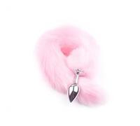 Sexy Fox Tail Butt Plug Anal Toys for Women Men Stainles Steel Smooth Anal Plug Anus Stimulate Adult Product Sex Accessories(Pink)