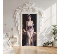 Sexy Girl Cartoon Door Sticker Self-Adhesive 90X200 cm, Sexy Aldult Body Door Stickers Poster Removable Vinyl Wallpaper Poster for Interior Bedroom Decor