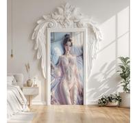 Sexy Girl Cartoon Door Sticker Self-Adhesive 90X200 cm, Sexy Underwear Female Door Stickers Poster Removable Vinyl Wallpaper Poster for Interior Bedroom Decor