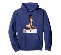 Sexy Girl Graphic Tee - Sexy "Bad Kitty" Pinup Girl - Cutout Pullover Hoodie