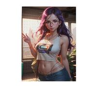 Sexy Girls Canvas Print - Anime Prints, Anime Sexy Girls, Lewd Anime Prints, Anime Posters, Cute AnimeTin Hanging Picture,Jigsaw Puzzle 1000 Puzzle Pieces,Puzzle Enthusiasts