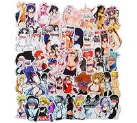 Sexy Girls Stickers Vinyl Waterproof Stickers，Waifu Cute Water Bottle Laptop Travel Case Car Skateboard Motorcycle Bicycle Luggage Guitar Bike Decal (Anime Stickers Girl-100Pcs)