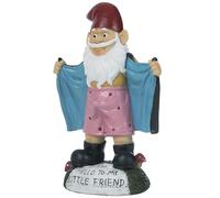 Sexy Gnome Statues, 5.9 Ih Resin Funny Garden Gnomes, Full Color Say Hello to My Little Friend, Reusable Naughty Gnomes, For Gnome Lovers Lawn Yard Porch, Black Sexy Statues