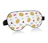 Sexy God Women Lips Pink Female Lips Kiss Seamless Eye Masks Cover Blocks Light Sleep Mask Shade Cover Blindfold Relaxing Eyeshade Cover with Adjustable Head Strap for Men Women Kids
