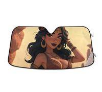 Sexy Gypsy Woman car Shade Front Windshield Folding uv Protection Organizer Protector de parabrisas