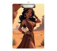 Sexy Gypsy Woman Metal clipboards Standard Hole for Homework Pediatric Size 9 x 12 Silver