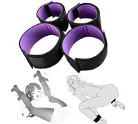 Sexy Handcuffs BDSM Kit Sexy Bondage Restraint Set Adjustable Hand Wrist and Thigh Cuffs Bedroom SM Erotic Restraints Sex Toys for Lovers Couples Ladies Sex Play Toy