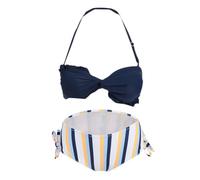 Sexy HIGH-Waisted Stripes Print Bikini Set for Women Summer Beach Party (XL)