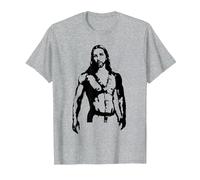 Sexy Jesus in BDSM Harness Gay Pride T-Shirt, Men, Heather Grey, 3X-Large