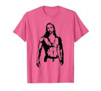Sexy Jesus in BDSM Harness Gay Pride T-Shirt, Men, Pink Heather, Large