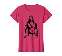 Sexy Jesus in BDSM Harness Gay Pride T-Shirt, Women, Red Heather, Medium
