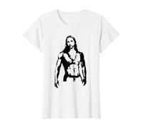 Sexy Jesus in BDSM Harness Gay Pride T-Shirt, Women, White, X-Large
