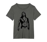 Sexy Jesus in BDSM Harness Gay Pride T-Shirt, Women's Plus, Asphalt Grey, 6X