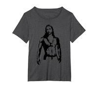 Sexy Jesus in BDSM Harness Gay Pride T-Shirt, Women's Plus, Dark Heather Grey, 4X