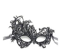 Sexy Lace Mask with Diamonds for Women, Venetian Mask, Masquerade Ball Eye Mask for Women, Gothic Lace Mask for Halloween, Christmas, Carnival Party, Costume Ball, Masquerade, Evening Dress, White