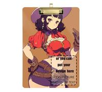 Sexy Lady Anime Customize Metal Paperwork clipboard Waterproof for Police Office Nurse Football Coaches Size 9 x 12