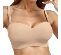 Sexy Lingerie for Women, Large Size Push-Up Bra for Discreet Support and Lifting Effect Comfortable Underwire Lightly Lined Everyday T-Shirt