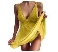 Sexy Lingerie for Women Naughty Sexy Outfit Clearance Lingerie Underwear Ring Sexy Sleepwear Steel Pajamas Lace Fashion Garter Sports Bras Women Running High Impact Necessary for (240205 A-Yellow, M)