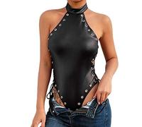 Sexy Lingerie for Women Sets Bodysuit for Women Lingerie Sexy Teddy Babydoll Ladies Faux Leather Lingerie Set Babydoll Sleepwear Female Wetlook UK Club Bodysuit Babyoll Nightwear Nightclub Dresses
