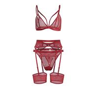 Sexy Lingerie for Women Sets Naughty Plus Size, Belt Lace Ladies Sexy Lingerie Outfits Sex Lace Transparent Lingerie UK Lingerie Set for Women 4 Piece Lingerie Set with Floral Embroidered Cheap Gifts