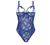 Sexy Lingerie for Women Sets Naughty Plus Size, See Through Garter Belt and Stockings Lingerie Set Pink Lingerie Set Sex Lace Transparent Sexy Lace Bodysuit for Women One Piece Naughty Bra Deals