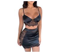 Sexy Lingerie for Women Sets Naughty Plus Size, V Neck PVC Lingerie Sets for Women UK Red Womens Sexy Lingerie UK Sexy Maid Costume for Women Naughty Lace French Cosplay Babydoll Deals of The Day