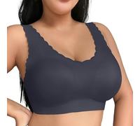 Sexy Lingerie, Stick on Bra Plus Size Seamless Lace Trim Comfort Full Coverage Everyday Basic Underwire T Shirt