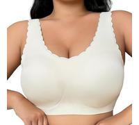 Sexy Lingerie, Stick on Bra Plus Size Seamless Lace Trim Comfort Full Coverage Everyday Basic Underwire T Shirt