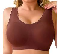 Sexy Lingerie, Stick on Bra Plus Size Seamless Lace Trim Comfort Full Coverage Everyday Basic Underwire T Shirt