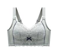 Sexy Lingerie Women's Full Coverage Comfort Wire-Free Bra Plus Size Push Up Embroidery Lace Bra