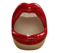 Sexy Lip Planter, Lip Flower Pot | Ceramic Lipstick Holder - Elegant Ceramic Lipstick Pot, Hairpin Storage Organizer, Stock Display Stand, dark red, Se référer au descriptif, Refer to description