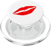 Sexy Lips Hot Red Lipstick Kiss PopSockets PopGrip for MagSafe