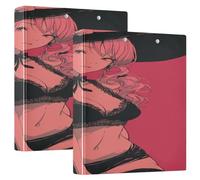 Sexy Little Anime Witch 1-1/2 Inch Binders for School Three Ringing with Pocket Cover 1/2 Packs Assorted Binders Hardcover