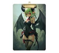 Sexy Little Devil Anime Girl Tooth clipboard Hard Board for Classroom Supplies for Teachers Elementary Size 9 x 12 Gold