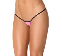 Sexy Locker Women's Micro Thong String Breakaway Adjustable Low Waist Black 7024