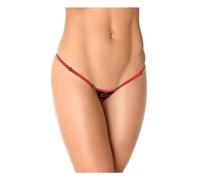 Sexy Locker Women's Micro Thong String Breakaway Adjustable Very Low Rise, Kisses, One size