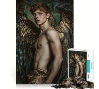 Sexy Man - Angelic Figure with Peacock Wings 1000 Piece Jigsaw Puzzles for Adults Jigsaw Strong Logic Toy Group Play Clear Edge Perfect Present 50x75cm