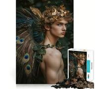 Sexy Man - Peacock Angel Portrait Jigsaw Puzzles for Teenagers 1000 Piece Clear Logic Toy Peaceful Fun Perfect Cut Warm Surprise 38x26cm