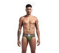 Sexy Men Jock Strap Athletic Jock Strap Supporter Thongs and G Strings Wide Belt Sexy Underwear Brief 7 Colors M-XXL (M, Amy Green)