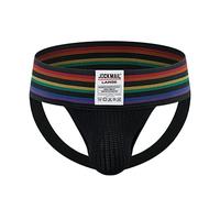 Sexy Men Jock Strap Athletic Jock Strap Supporter Thongs and G Strings Wide Belt Sexy Underwear Brief 7 Colors M-XXL (M, black261)