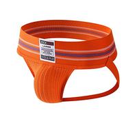 Sexy Men Jock Strap Athletic Jock Strap Supporter Thongs and G Strings Wide Belt Sexy Underwear Brief 7 Colors M-XXL (L, Orange)