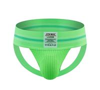 Sexy Men Jock Strap Athletic Jock Strap Supporter Thongs and G Strings Wide Belt Sexy Underwear Brief 7 Colors M-XXL (M, green261)
