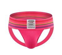 Sexy Men Jock Strap Athletic Jock Strap Supporter Thongs and G Strings Wide Belt Sexy Underwear Brief 7 Colors M-XXL (XXL, rose261)