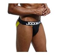 Sexy Mens Jockstrap Briefs Men Mesh Low Waist Sexy Men Underwear Briefs Gay Bikini Underwear Man Jockstrap (L, Black)