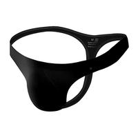 Sexy Mens Y Fronts Underwear for the Bedroom Ice Silky Briefs Hipsters G-Strings & Thongs Seamless Bulge Pouch Thongs Low Waist Body for Valentine's Day Gift Black