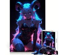 Sexy Neon Succubus Jigsaw Puzzle 1000 Piece for Teenagers Recall Upgrade Relax Mind Clear Cut Fine Art Piece 50x75cm