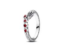 Sexy outfit Crown and Dragon Ring,Dragon Shaped Ring with Personalized and Versatile Retro Bronze Plated Silver Rings(Silver Size N)