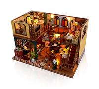 Sexy outfit DIY Miniature House Kits with Dust Cover, Wooden Dollhouse with LED, Tiny House Kit for Adults to Building, Unique Gift for Birthday Christmas' Day(Eastern Charm)